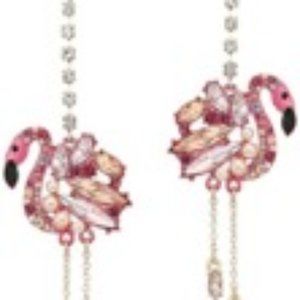Betsey Johnson Pink Flamingo Earrings